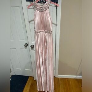 size 17 prom dress pink silk sparkles
